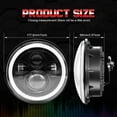 thumbnail image 4 of For 1967-1981 Chevy Camaro - 7" Inch RGB LED Headlights Halo Angel Eyes DRL 2Pcs, 4 of 14