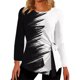 thumbnail image 1 of Gibobby Playera Térmica Ligera Mujer Otoño/Invierno Cuello Redondo Estampado Manga Larga Suelta（Negro， XXL), 1 of 4