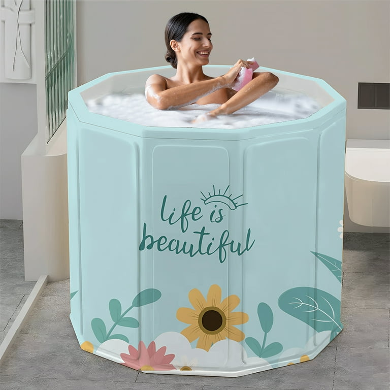 SLLINGLUO Foldable Bathtub for Adult Kids, No-Installation