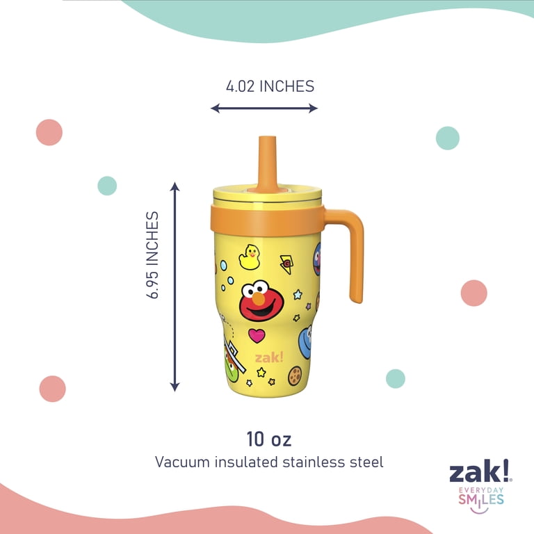 Zak Designs 10oz Sesame Street Kids Handle Tumbler, Stainless