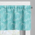 thumbnail image 5 of Ambesonne Abstract Valance & Curtain, Fresh Leaves Floral Art, 55"x45", Turquoise White, 5 of 7