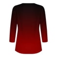 thumbnail image 5 of Jewelreauty Tunic Tops for Women Elbow Length Notch Neck Casual Button Blouses Summer Casual Tees, 5 of 5