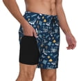 thumbnail image 2 of Balery Sea Turtle Bañador para hombre, shorts de playa de secado rápido con entrepierna y forro de compresión-Large, 2 of 6