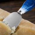 thumbnail image 3 of Cheese Shovel, Stainless Steel Cheese Shovel With Wood Handle, Blue Western Style Cheese Cutting Tool For Charcuterie Boards, Cheese Platters, Wine And Cheese Nights, Party, 3 of 4