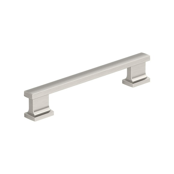 Amerock 10BX37092G10 | Satin Nickel Cabinet Pull | 5-1/16 inch (128mm) Center-to-Center | 10 Pack | Triomphe | Furniture Hardware