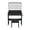 Black-03, variant on Vanity Desk Set, Wooden Makeup Vanity with Round Mirror and Adjustable Lights, Modern Dresser with Cushioned Chair and Storage Space, Dressing Table for Bedroom