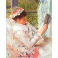 thumbnail image 2 of Cassatt, Mary 26x32 White Modern Wood Framed Museum Art Print Titled - Woman Reading-Lydia 1878, 2 of 4