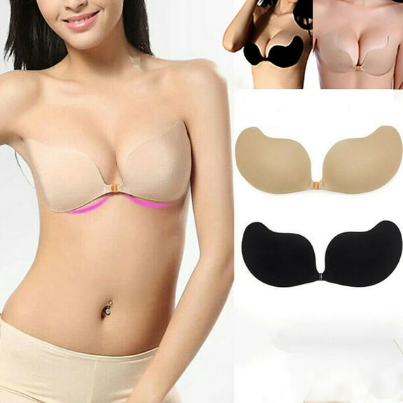 Women Silicone Gel Invisible Bra Self-adhesive Push Up Strapless Backless Party