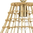thumbnail image 5 of Laila Collection One-Light Vintage Brass Coastal Pendant with Woven Jute Accent, 5 of 10