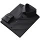 thumbnail image 1 of Camisa de vestir para hombre, sin arrugas, fácil cuidado, color puro, solapa, manga larga, blusa de negocios para el trabajo en casa, 1 of 4