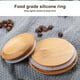 thumbnail image 4 of Lata de vidrio con tapa de madera, frasco de vidrio transparente para frijoles, arroz, mermeladas, galletas y dulces., 4 of 14