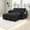 Black, variant on Vinform 54" 3 in 1 Convertible Sleeper Sofa Bed, Pull Out Loveseat Couch with Storage Pocket, Dark Gray(Thick Sponge)