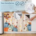 thumbnail image 5 of Orange Blue Pumpkin Fall Sink Skirt 11"Wx13"L,Dustproof Under Sink Curtain with Self Adhesive Tape,Branches Thanksgiving Maple Leaf Cabinet Curtain Cover for Bathroom Vanity,Kitchen Storage Shelf, 5 of 9