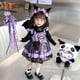 thumbnail image 1 of Vestido de Lolita de dibujos animados lindo de chica Kuromi de Anime, vestido de tutú de Sanrio para otoño e invierno, fiesta de cumpleaños, juego de rol, disfraz de Halloween, regalo, 1 of 5