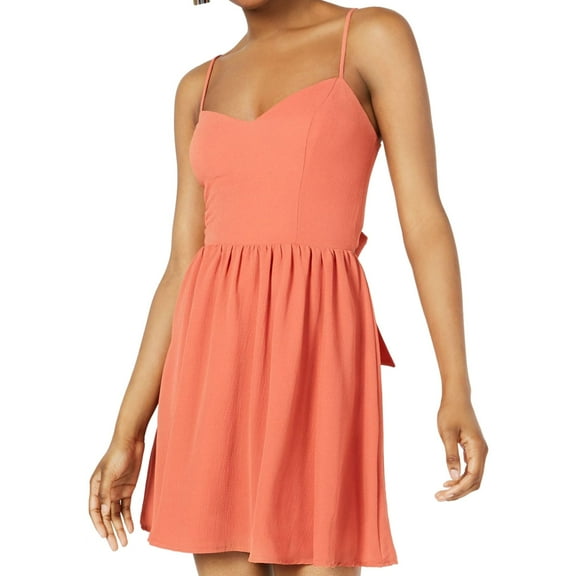 B. Darlin Womens Juniors Mini Open Bck Party Dress Orange 11/12