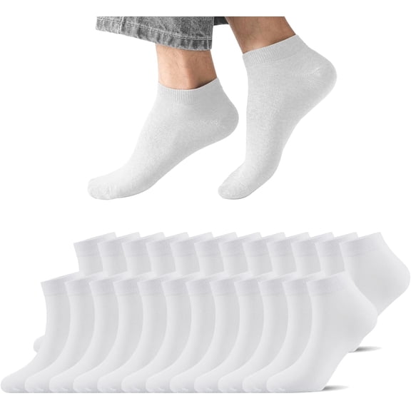 12Pairs Low Cut Ankle Socks for Women Men Athletic Short Cotton Socks Thin Lightweight Classic Casual Socks Black White Gray
