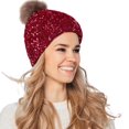 thumbnail image 1 of Gorro De Punto Cálido Para Mujer De Otoño E Invierno, Gorro Cálido, Gorro De Esquí Con Bola De Pelo Para Actividades En Interiores Y Exteriores Minnieouse AP006407-01, 1 of 6