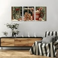 thumbnail image 5 of Framed Christmas Canvas Wall Art - Gingerbread Candy Canes Holiday Scene, Festive Winter Decor with Snowflakes and Greenery, Wooden Frame for Living Room, Bedroom, or Home Office 12*16inch*3pcs, 5 of 5