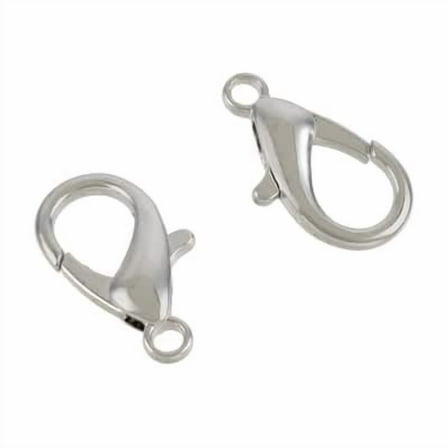 12 Pack: Rhodium Lobster Claw Clasp - 23mm by Bead Landing