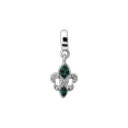 thumbnail image 2 of Crystals from Swarovski Fleur De Lis Dangle Charm 925 Silver Reflection Beads, 2 of 4