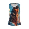 thumbnail image 4 of Lsque Colorful Cloud Shepherd Dog Printed Workout Tank Tops for Women, Athletic Sports Tank Tops, Compression Sleeveless Dry Fit Shirts,Sleeveless Yoga Shirt-Large, 4 of 9