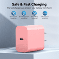 thumbnail image 3 of for iPhone 17 16 15 Charger,2 Pack USB C Charger Block Type C Chargers 6FT Cord Wall Chargers Compatible with iPhone Air/17/17 Pro/17 Pro Max/16/16 Plus/16 Pro/16 Pro Max/15 Pro Max/Min,Pink, 3 of 6
