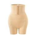 thumbnail image 3 of SWSMCLT Women's High Compression Shapewear Lifter Body Shaper Thigh Control Shapewear Shorts Butt Enhancing Hip Pads Nude Large, 3 of 5