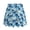 Blue Palm Tree Tropical, variant on Whosucclay White Lily Floral Pattern Built-in Shorts Golf Skort, 2 Side Pockets High Waisted Polyester Spandex Athletic Skort for Training Tennis Pickleball, Size XX-Large