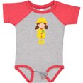 thumbnail image 3 of Inktastic Girl With Brown Hair, Yellow Raincoat, Frog Girls Baby Bodysuit, 3 of 5