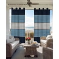 thumbnail image 4 of Green Wood Grain Blackout Curtains, Light Blocking Print Window Curtains, Rustic Retro Wooden Plank Farmhouse Thermal Insulated Window Drapes for Living Room Kitchen Cafe 2 Panels, 84"W x 84"L, 4 of 9