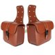 thumbnail image 3 of Large Capacity Motorcycle Bags Saddlebag Tool Pouch Pu For Honda/yamaha/suzuki - Black/brown, 3 of 5