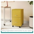 thumbnail image 5 of Space Solutions 18" Deep 2 Drawer Mobile Letter Width Vertical File Cabinet, Yellow, 5 of 15