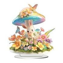 Clearance Fall Decorations for Home! Toyeng Easter Bunny Tabletop Decor Colored Under a Pair of 2D Spring Interior Logo Decor Home Decor for Easter Tabletop Easter Decor Desktop Desktop Ornament