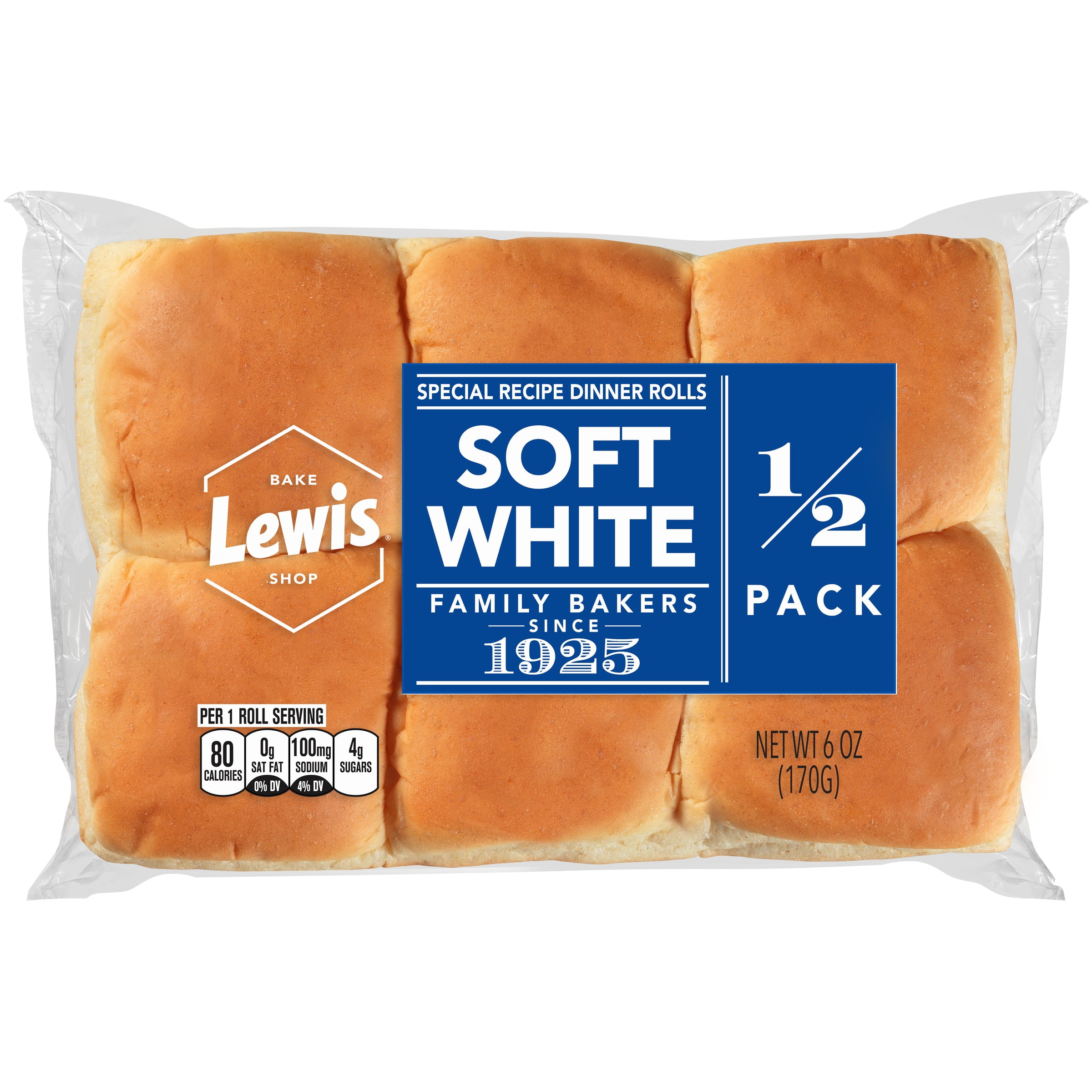 Lewis Bake Shop Special Recipe 1 2 Pack Soft White Dinner Rolls 6