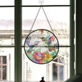 thumbnail image 3 of Cute Christmas Gift - HummingBird Flower Bird Lover Purple Stained Glass Hanging Ornament - Joy to the World Christmas Tree Decor, Holiday Gift for Mom, Dad, Friends, Family, 3 of 3