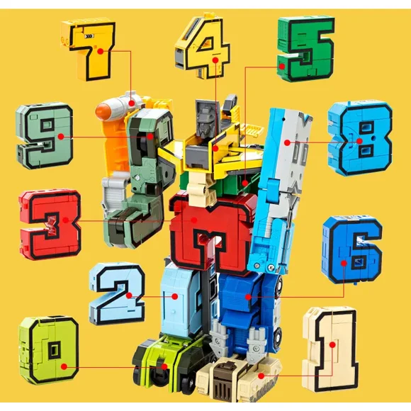 Build Brick Transformer Roboter Kinder Number Deformater Robot Toys 896033203 Cartoon Animal Lepins Roboter Model Kit Build Block Toy for Kid Lepin Christmas