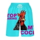 thumbnail image 4 of Puntoco Pantalones Cortos Con Estampado Hawaiano Para Hombre, Pantalones Cortos Con Bolsillo Y Cordón, Color M, 4 of 5