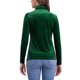 thumbnail image 3 of INSPIRAR CHIC Blusa de Mujer de Manga Larga Cuello Mock Cuello de Tortuga de Terciopelo Elástico Talla S Verde Oscuro, 3 of 6