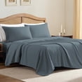thumbnail image 3 of ClevaHome Sheet Set Twin Size, 3-Piece Bedding, Lightweight & Super Soft Easy Care Microfiber– Shrinkage & Fade Resistant Bedding Set with 14'' Deep Pockets (Slate Blue), 3 of 10