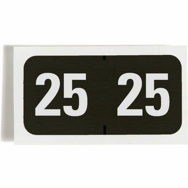 Smead Yearly End Tab File Folder Labels, 25, 0.75 x 1.5, Black, 500/Roll 68325