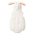thumbnail image 5 of CUZIBR Girls Kids Baby Easter Romper Outfits Fuzzy Adorable Bunny Shap Long Sleeve Crewneck Jumpsuit Bodysuit With Hat Two Piece Cute Fashionable Character Photoshoots Clothes Sets,White,6-12 Months, 5 of 6