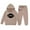 Khaki, variant on Tiijoy Toddler Girls Outfits Football Graphic Hoodie and Sweatpants Sweatsuit, Sizes 2-3