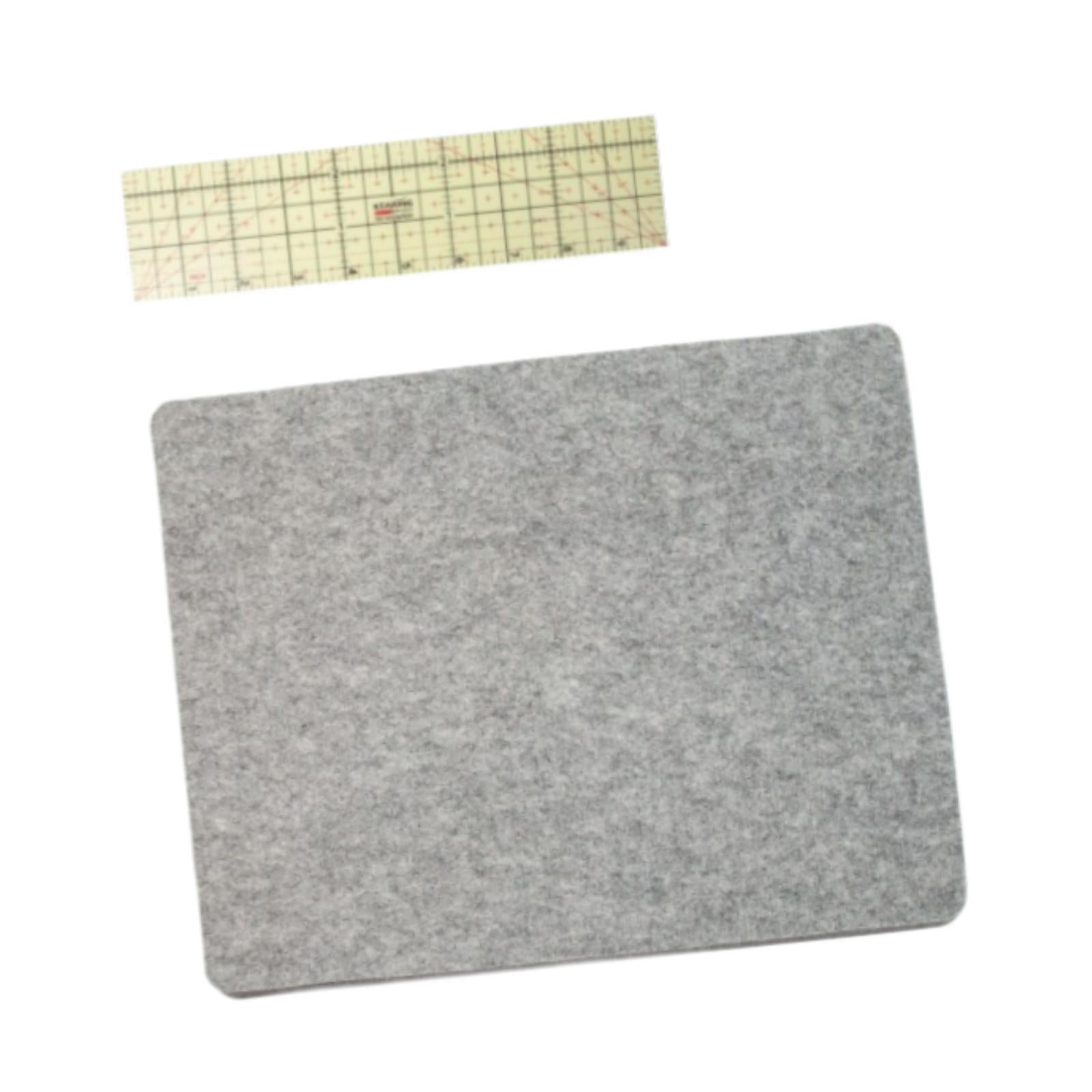 Fiocias Ironing Mat Felt Iron Board Mat Hot Ironing Ruler for Ironing Station Countertop Set A