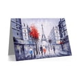 thumbnail image 2 of Eiffel Tower In Paris Red Tree Greetings Card Plus Envelope Blank inside, 2 of 3