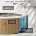 thumbnail image 3 of Intex: PureSpa: Sahara Tan Inflatable Hot Tub Set - 4 Person - 77" Round Outdoor Heated Bubble Spa, Jet Massage, Cover, Hard Water Treatment System, 3 of 9