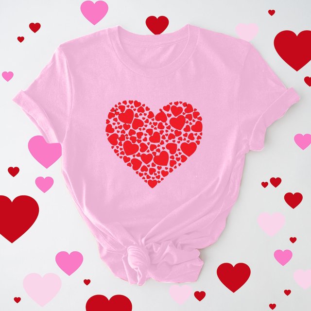 T-shirt Décontracté à Col Rond et Manches Courtes Imprimé Arbre de Noël pour Femmes