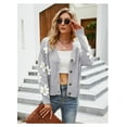 thumbnail image 2 of LEZMORE Cardigans for Women Button Up Open Front Cadigan Sweaters Floral Print Cute Short Knitted Cardigan, 2 of 4