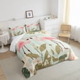 thumbnail image 3 of Feelyou Couple Flamingo Animal Bedding Comforter Set, Cherry Blossoms Floral Twin Comforter Sets, Retro Chinese Style Reversible Bedding Set, Ultra Soft Bedroom Decor, 2-Piece, 3 of 8