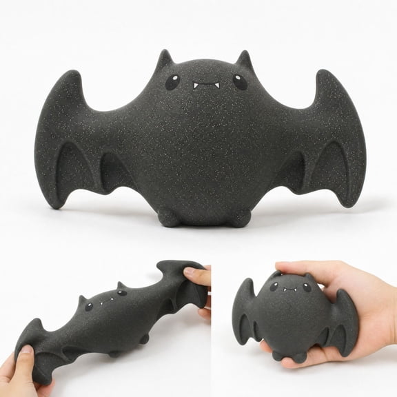 Squeezy Bat Squishy Sensory Toy, Soft Silicone Halloween Bat Squeeze Toy, 1 Pc Slow Squeeze Sensory Toy For Party Favors, Gift Bags, Desk Breaks And Holiday Decor