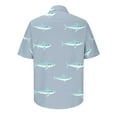 thumbnail image 6 of ZQUUVOU Men's Shirt Short Sleeve Vintage Cuba Beach Summer Button Shirt (Light Blue,3XL), 6 of 7